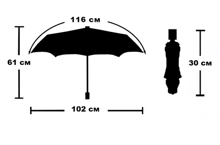 Парасолька складана Parachase 3216-01 повний автомат Синій